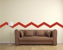 Chevron Stripe (obtuse angle) Wall Pattern  Decals
